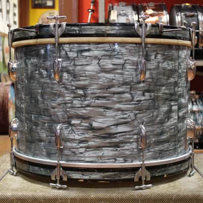 1950s Gretsch Broadkaster Outfit in Midnight Blue Pearl 14x22 9x13 16x16 image 5
