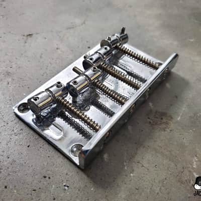 Teisco / Silvertone / Univox / Matsumoku MIJ Lawsuit-Era Bass Bridge (70s/80s, Chrome) image 8