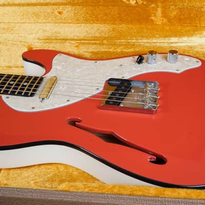 Fender Two Tone Thinline Telecaster 2019 Fiesta Red/Arctic White USA w/ OHSC image 2