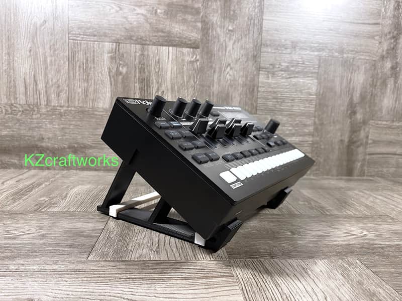 30º Angle Stand for Roland TR-6S Drum / MC-101 Groovebox - Color BLACK - by KZcraftworks - US Seller image 1