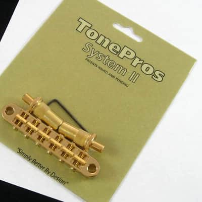 TonePros TP6R Tune-o-matic Bridge With Roller Saddles - Small Posts - Foto 3