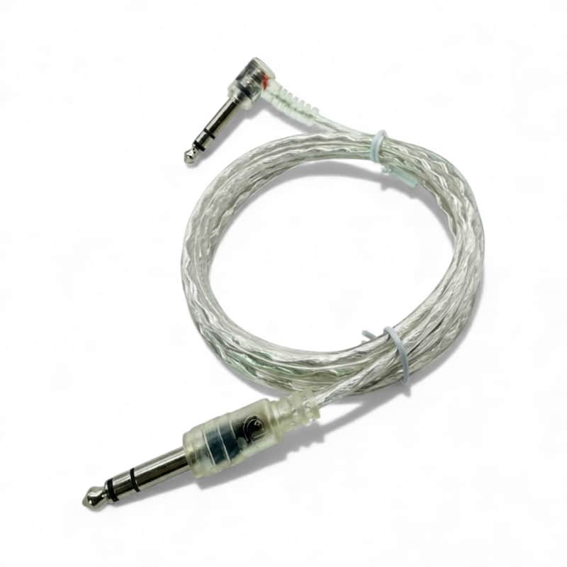 3.5 ft Silver Clear Transparent Dual Trigger Cable for Roland Yamaha Alesis Drum image 1