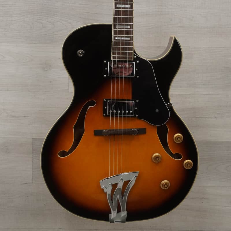 Used Washburn J3TSK Semi-Hollow Electric Guitar Sunburst image 1
