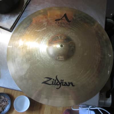 Zildjian 20" A Custom Medium Ride Cymbal 2002 - Present - Brilliant image 1