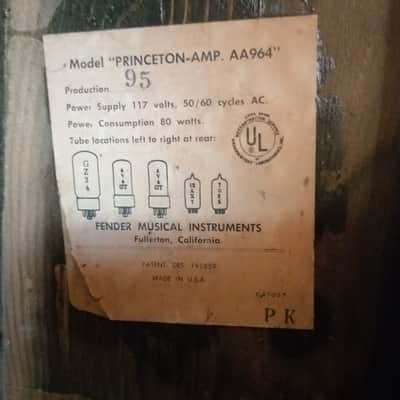 Fender Princetone 1966 No Reverb JBL speaker image 8