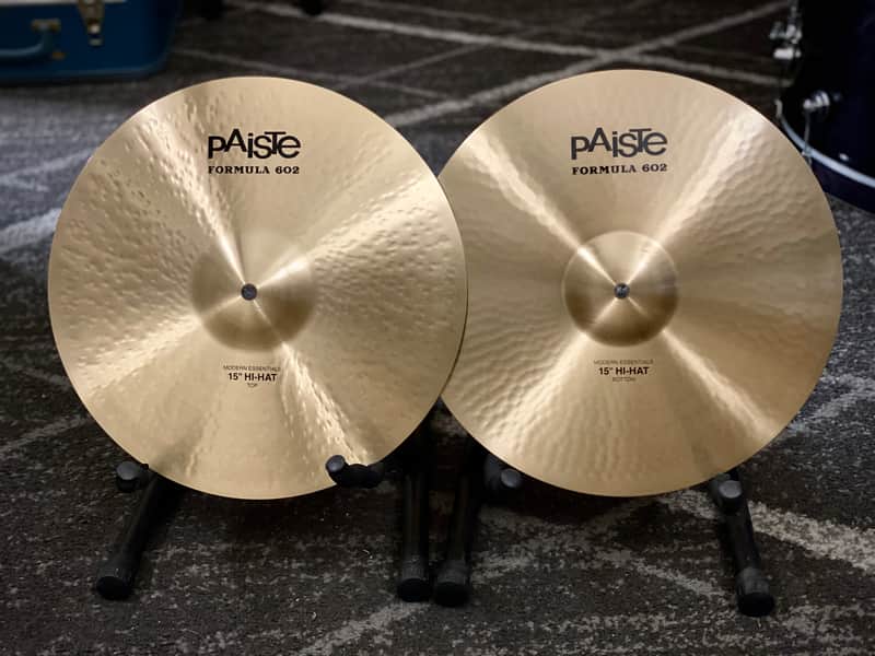 Paiste 15" Formula 602 Modern Essentials Hi-Hat Cymbals (Pair) 2013 - Present - Traditional image 1