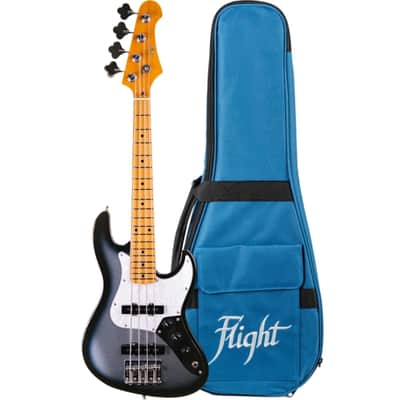 Flight Mini Bass JB MOONBURST Roasted Poplar Body Roasted Maple Neck 4-String Electric Bass Guitar w/Padded Gig Bag image 2