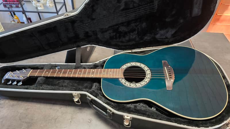 1993 Ovation American 1111 Balladeer RARE Cadillac Green USA CASE QUEEN TIME CAPSULE Acoustic Electric Deep Bowl Lyrachord Guitar image 1