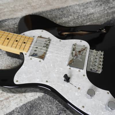 2013 Fender Japan TN72-LH Telecaster Thinline Left-Handed Black MIJ image 7