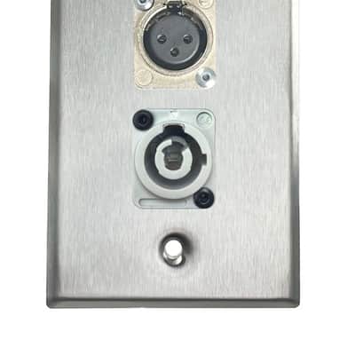 Stainless PROCRAFT SPL-2X-ST-VAR 1 Gang Stainless Pro Audio Installation Wall Plate Loaded, Made in the USA-USB Feed-Thru / RJ45 (CAT 5) Feed-Thru image 7