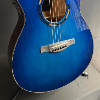 Yamaha TAS1E TransAcoustic Folk Acoustic-Electric Guitar Ultra Marine w/ Soft Case (066) image 3