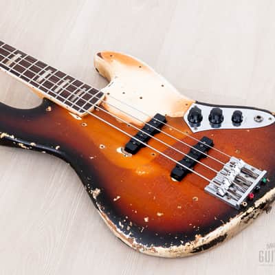 1968 Fender Jazz Bass Sunburst Faux Burst Vintage Bass w/ Case image 10