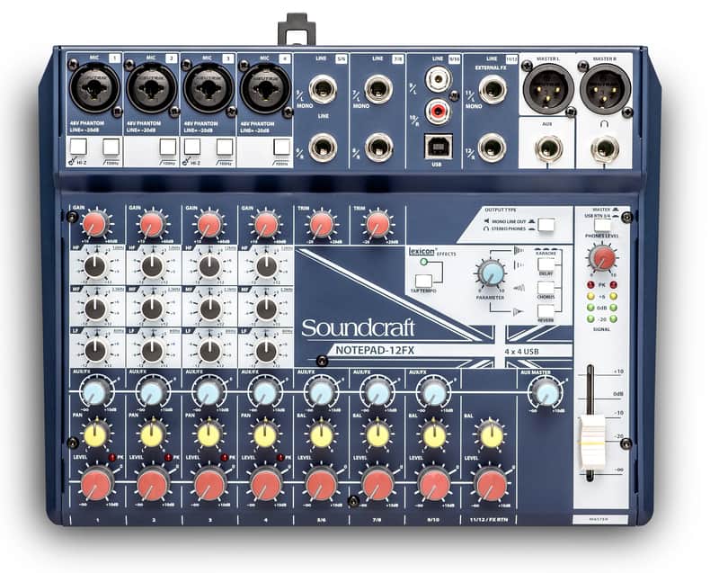 Soundcraft Notepad-12FX - Small-format Analog Mixing Console with USB I/O and Lexicon Effects image 1