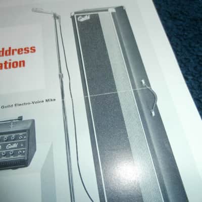 Vintage 1970's Guild PA-80, PA-200 PA System Spec. Sheet! Original Paper! image 4