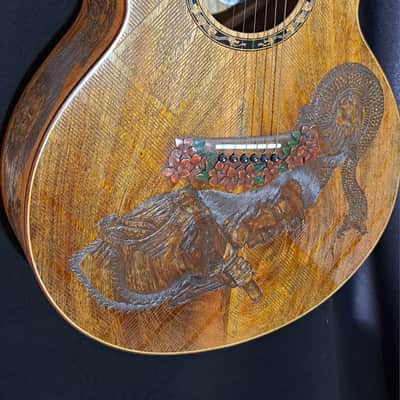 Blueberry Left Handed Acoustic Guitar New In Stock  Handmade Grand Concert image 5
