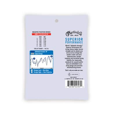 Martin Authentic Acoustic SP Phosphor Bronze Guitar Strings -.012-.054 Light - 1 Pack image 4