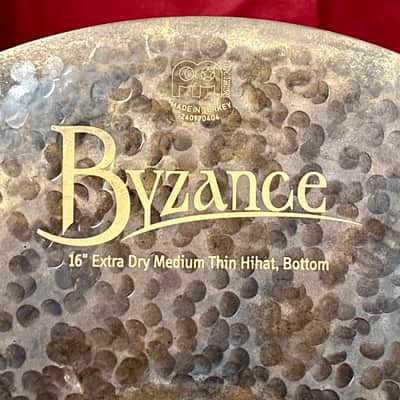 16" Meinl Byzance Extra Dry Medium Thin Hi-Hat Cymbal Pair 1002g/1522g *Video* image 9