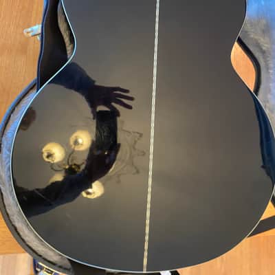 Jumbo Epiphone By Gibson EJ-200CE 1990s -2000s - Black image 8