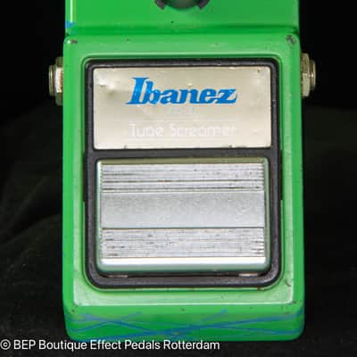 Ibanez TS-9 Tube Screamer 1982 Japan s/n 179100 Black Label with Texas Instruments RC4558P op amp, The Edge U2 image 4