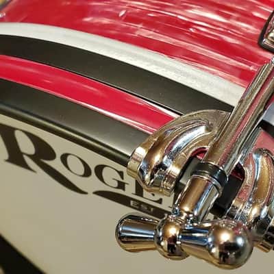 Rogers 3pc Drum Set 2020 Red Whine Ripple image 3