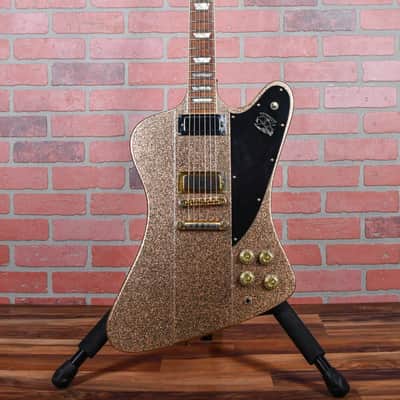 Gibson Custom Shop Original Firebird V 1 of 1 Gold Sparkle NAMM 1991 Owned by G.E. Smith / Signed & Dated by Tom Murphy w/OHSC image 4
