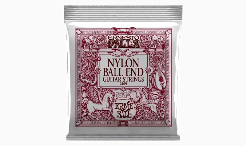 Ernesto Palla Nylon Black & Gold Ball End Classic-Gtr String Set Gauges 1st .028, 2nd .032, 3rd .040, 4th .030, 5th .036, 6th .042 - Med-Tension Monofilament Plains 80/20 Bronze Wire-Wnd on Multiflmnt-Core image 1