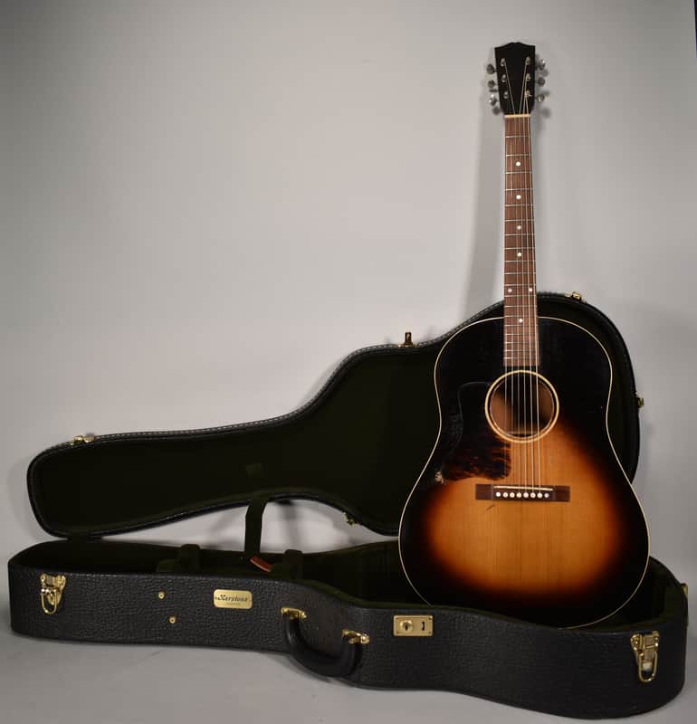 Pre War Guitars Model J Lefty Sunburst Relic Slope Shoulder Acoustic Guitar w/OHSC image 1
