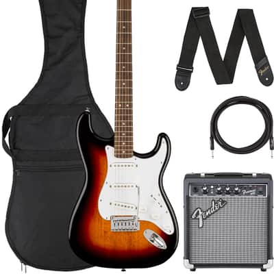 Fender Squier Affinity Stratocaster - 3-Color Sunburst w/ Frontman 10G Amplifier image 1