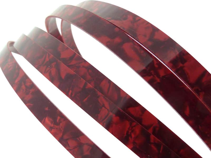 Incudo Incudo Red Pearloid Celluloid Guitar Binding - 1600x10x...
