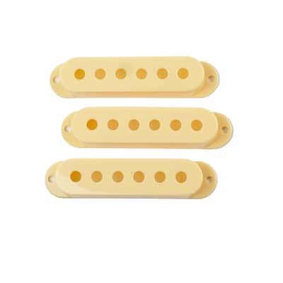 Strat Style Single Coil Guitar Pickup Cover Set, Pole-Spacing 50mm, Cream