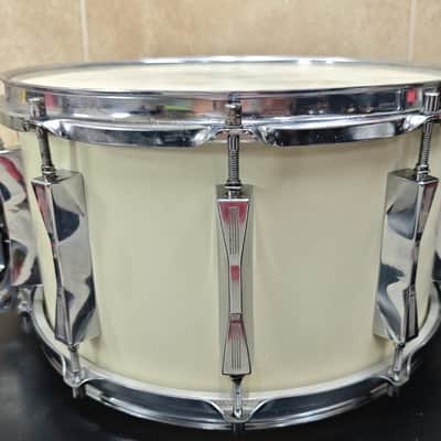 ⚡ Vintage Sonor Phonic Plus D518X 14"X8" Beech Snare Drum- White⚡ imagen 8