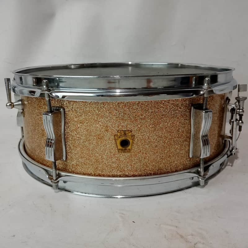 Ludwig 5x14"Champagne Vintage60s Pioneer Snare Drum for Club Date Set Chrome USA image 1