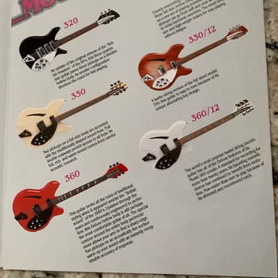 Rickenbacker 300 Series Guitar Catalog & Price List 1985 330 360 320 350 /12 image 2