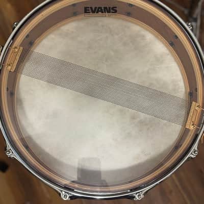 **Rare** Pearl Sensitone 15x5 African Mahogany Baritone Snare - Natural Mahogany Satin image 9