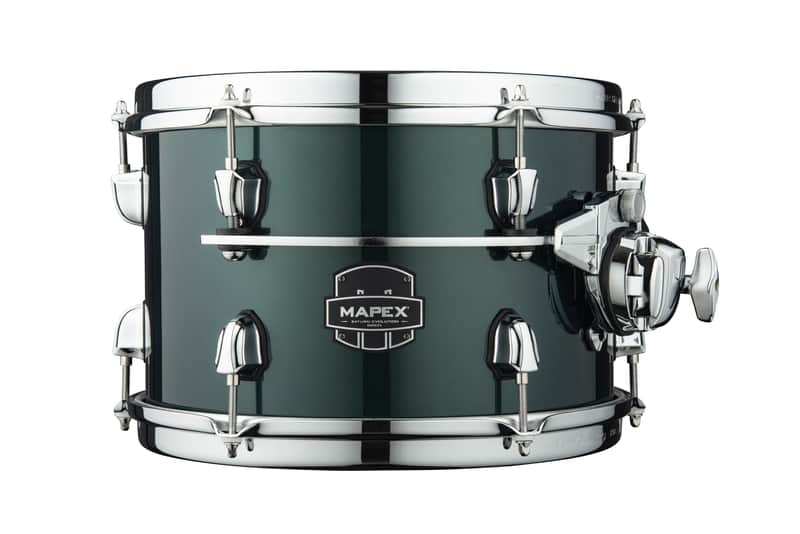 Mapex Saturn Evolution 8x7" Brunswick Green Lacquer w/Chrome Hardware Drum Rack Tom Tom Birch-Walnut | NEW | WorldShip | Dealer image 1