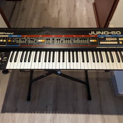 Roland Juno-60 61-Key Polyphonic Synthesizer, Boss FV-200 Expression Pedal, Roland DP-2 Hold Pedal, Kenton PRO DCB Mk3, Original Patch Cassette image 2