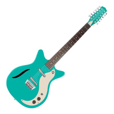 Danelectro 59 Vintage 12 String Electric Guitar, Dark Aqua image 1
