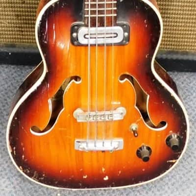 Vintage Hoyer Model 43 London Bass Semi Hollow Body Electric Bass Guitar image 1