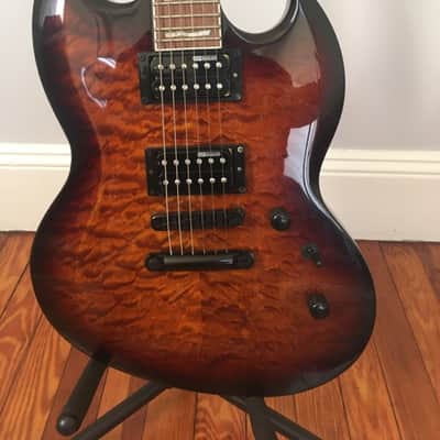ESP LTD Viper-256 2021 - Present - Dark Brown Sunburst image 2