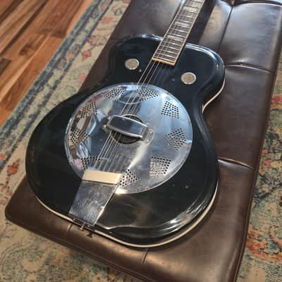 1964 Valco Airline Folkstar - Black - Res-O-Glass Resonator - w/Case image 6