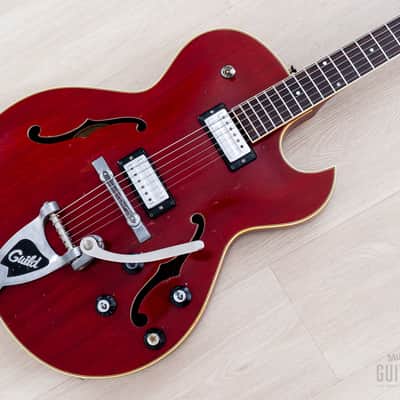 1967 Guild Starfire III Vintage Thinline Hollowbody Cherry Red w/ Anti-Hum, Bigsby & Case, Hoboken