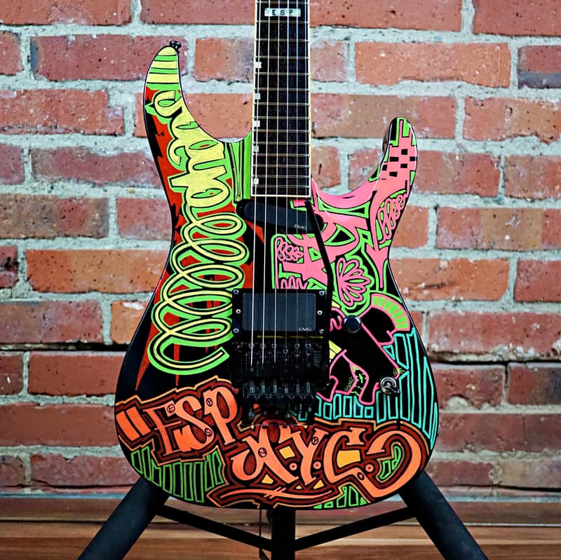 ESP Michael Wilton M-II Custom 1990 NYC Graffiti Graphic "Queensryche" image 1