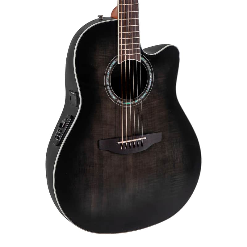 Ovation Celebrity Traditional Plus A/E Guitar Trans Blackburst Flame - B-Stock image 1