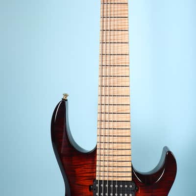 2016 Kiesel Carvin DC800 8 String Neck Thru Orangeburst Flamed image 8