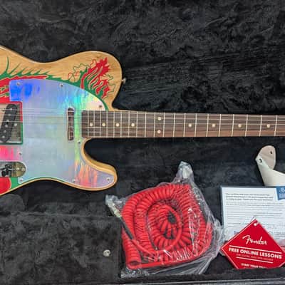 Fender Artist Series Jimmy Page Telecaster with Rosewood Fretboard 2019 - Natural with Dragon Graphic image 9