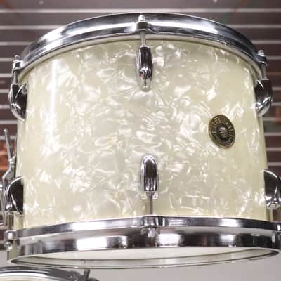 Gretsch Round Badge White Pearl 3pc Drum Kit Set Vintage 1960's image 7