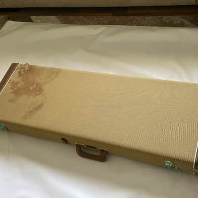 2004 G&G Fender USA Deluxe Stratocaster Telecaster 50th Anniversary Hardshell Guitar Case Orange Interior image 14