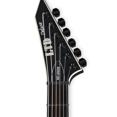 ESP LTD MH-1000 Baritone Electric Guitar. Black Satin image 6