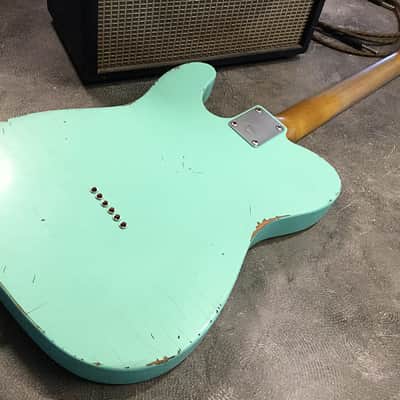 USA Relic Tele Style Electric Guitar Road Worn Surf Green by Nate's Relic Guitars image 4