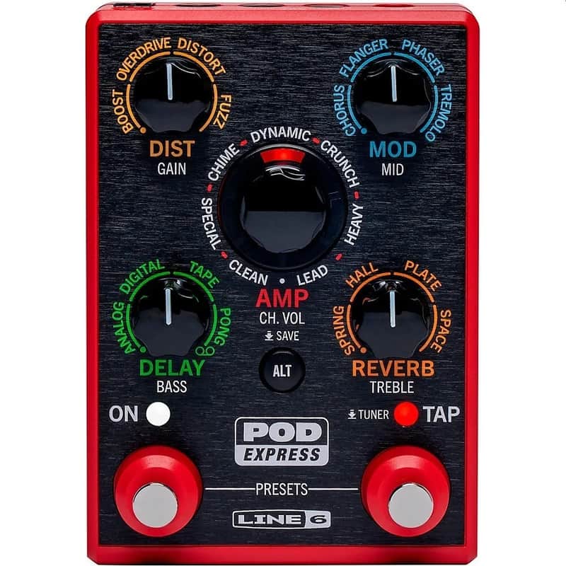 LINE 6 POD EXPRESS GUITAR Amp / Looper / FX Processor Stompbox USB-C Interface image 1